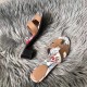 Hermes Camel Swift Oasis Sandals with Fantaisie Botanique Printed