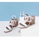 Hermes White Peace Sandals