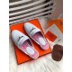 Hermes Oz Mules In White Calfskin Leather