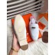 Hermes Oz Mules In White Calfskin Leather