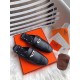 Hermes Oz Mules In Noir Calfskin Leather