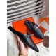Hermes Oz Mules In Noir Calfskin Leather