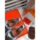 Hermes Oz Mules In Silver Metallic Calfskin