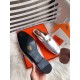 Hermes Oz Mules In Silver Metallic Calfskin