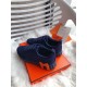 Hermes Bouncing Sneakers In Blue Canvas