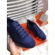 Hermes Bouncing Sneakers In Blue Canvas