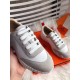 Hermes Bouncing Sneakers In White Canvas