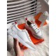 Hermes Bouncing Sneakers In White Canvas