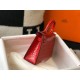 Hermes Kelly Mini II Bag In Red Embossed Crocodile Calfskin