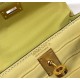 Hermes Kelly Mini II Bag In Jaune Poussin Embossed Crocodile Calfskin
