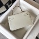 Hermes Kelly Mini II Bag In Beton Embossed Crocodile Calfskin