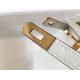 Hermes Kelly Mini II Bag In Beton Embossed Crocodile Calfskin