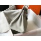 Hermes Pearl Grey Clemence Birkin 30cm Bag GHW