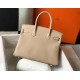 Hermes Trench Clemence Birkin 30cm Bag GHW