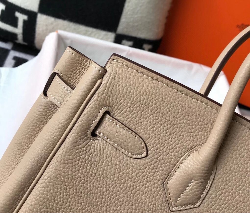 Hermes Trench Clemence Birkin 30cm Bag GHW