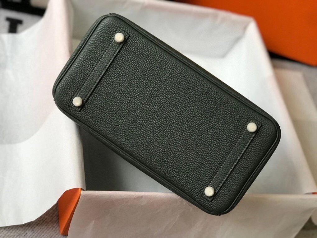 Hermes Vert Fonce Clemence Birkin 30cm Bag GHW