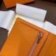 Hermes Bearn Compact Wallet In Orange Epsom Leather