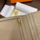 Hermes Bearn Compact Wallet In Trench Epsom Leather