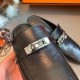 Hermes Blossom Mules In Black Goatskin