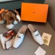 Hermes Blossom Mules In White Goatskin