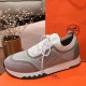 Hermes Addict Sneakers In Grey Knit