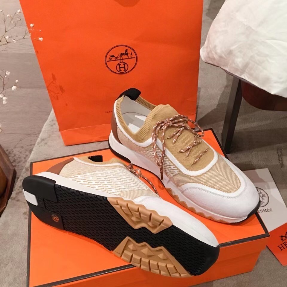 Hermes Addict Sneakers In Multicolore Knit