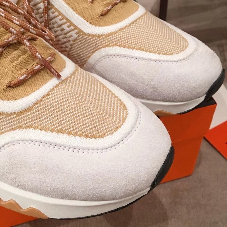 Hermes Addict Sneakers In Multicolore Knit