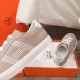 Hermes Avantage Sneakers In Beige/White Calfskin