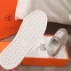 Hermes Avantage Sneakers In Beige/White Calfskin