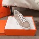 Hermes Avantage Sneakers In Beige/White Calfskin