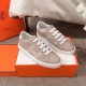 Hermes Avantage Sneakers In Beige/White Calfskin