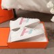 Hermes Avantage Sneakers In Multicolore White Calfskin