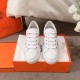 Hermes Avantage Sneakers In Multicolore White Calfskin