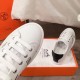 Hermes Avantage Sneakers In Multicolore Blanc Calfskin