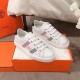 Hermes Avantage Sneakers In Multicolore Blanc Calfskin