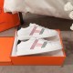 Hermes Avantage Sneakers In Multicolore Blanc Calfskin