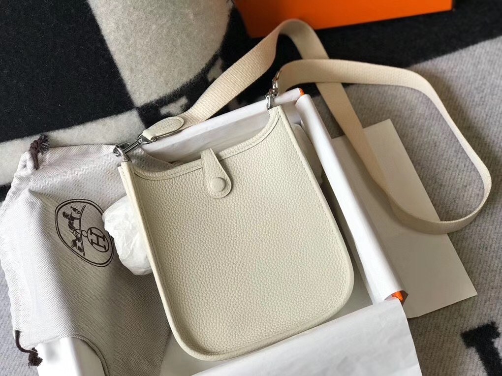 Hermes Evelyne III TPM Bag In Beton Clemence Leather