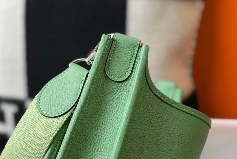 Hermes Evelyne III 29 Bag In Vert Criquet Clemence Leather