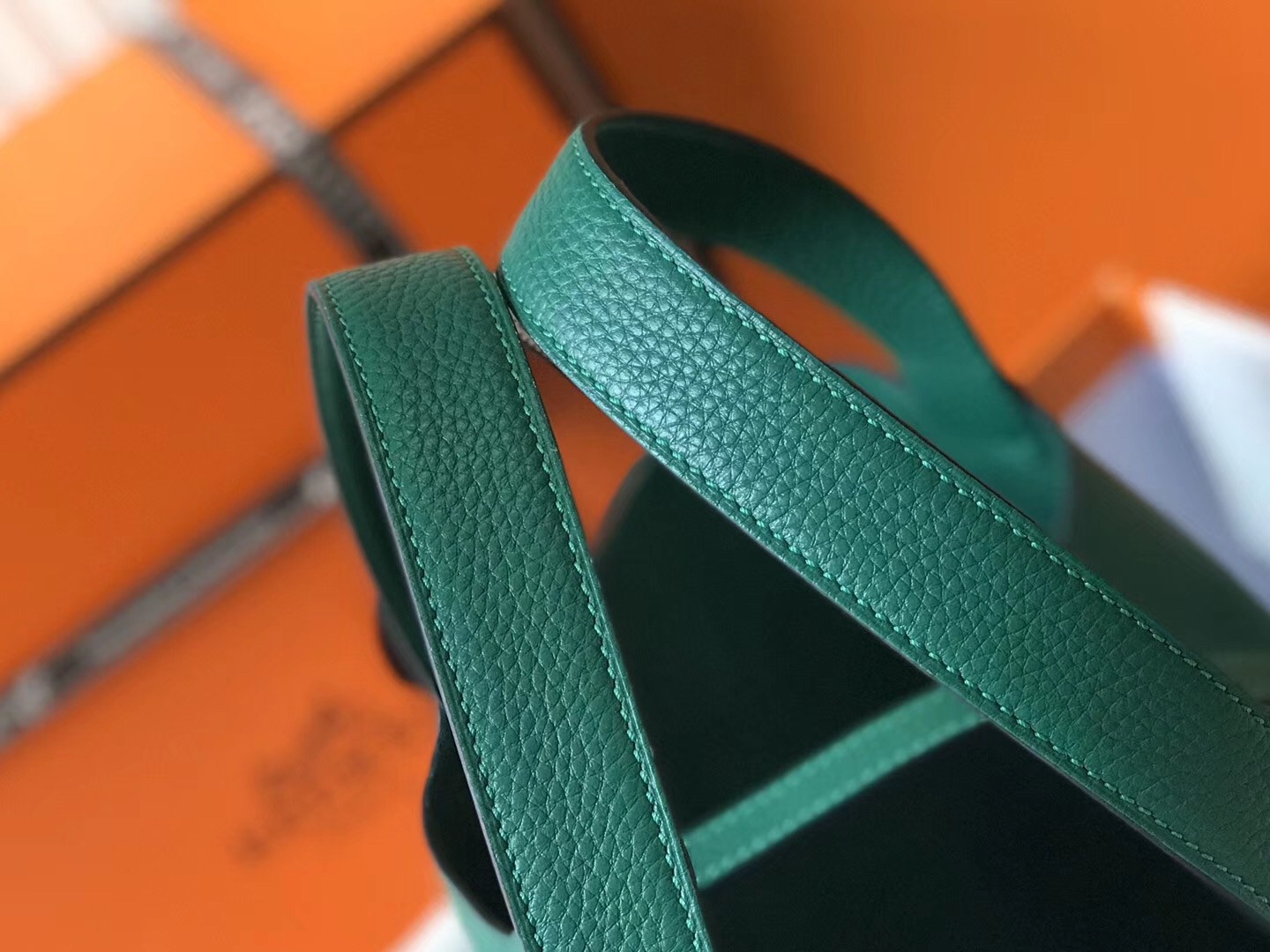 Hermes Picotin Lock 18 Bag In Vert Vertigo Clemence Leather