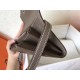 Hermes Kelly Classic Long Wallet In Etoupe Clemence Leather