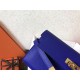 Hermes Kelly Classic Long Wallet In Blue Electric Epsom Leather