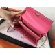 Hermes Kelly Classic Long Wallet In Pink Epsom Leather