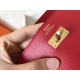 Hermes Kelly Classic Long Wallet In Red Epsom Leather