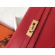 Hermes Kelly Classic Long Wallet In Red Epsom Leather