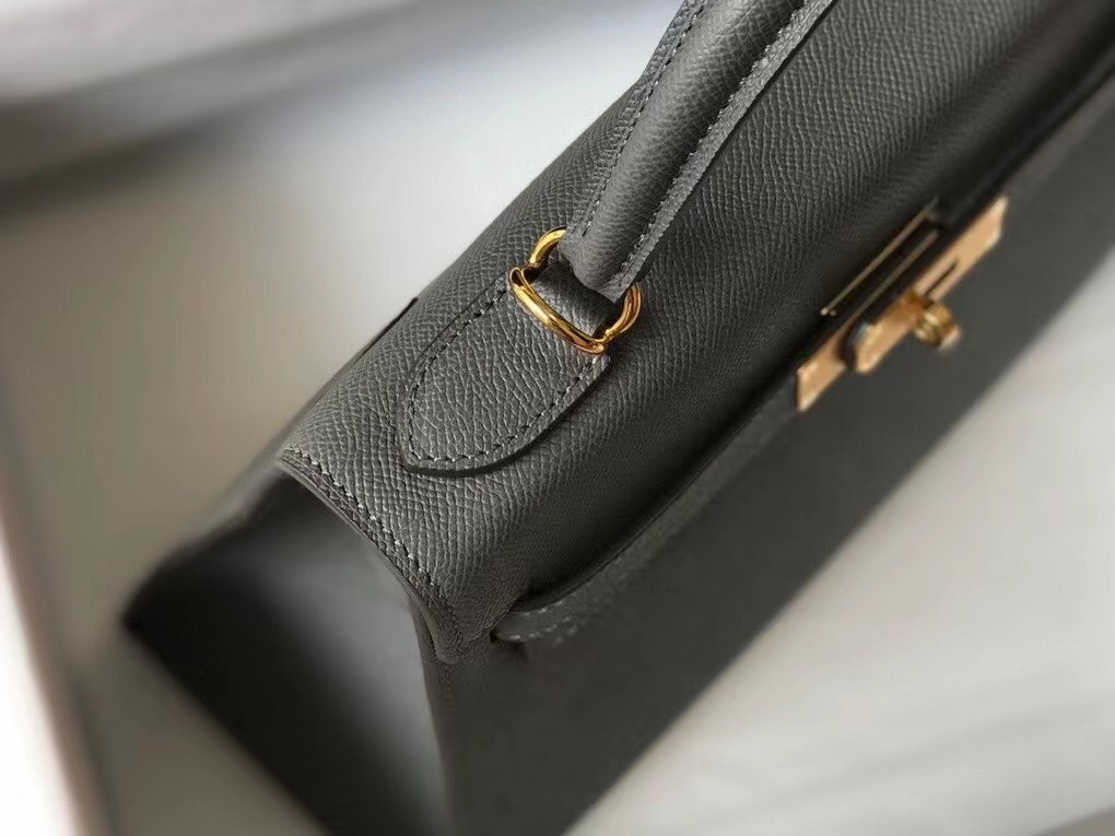 Hermes Ardoise Epsom Kelly 25cm Sellier Bag GHW