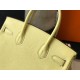 Hermes Jaune Poussin Clemence Birkin 30cm Bag