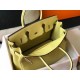 Hermes Jaune Poussin Clemence Birkin 30cm Bag