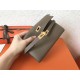 Hermes Kelly Classic Long Wallet In Taupe Epsom Leather