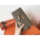 Hermes Kelly Classic Long Wallet In Taupe Epsom Leather
