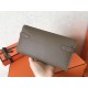 Hermes Kelly Classic Long Wallet In Taupe Epsom Leather